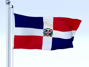 animated dominican republic flag 3D Model