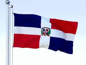 animated dominican republic flag 3D Model