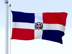 animated dominican republic flag 3D Model