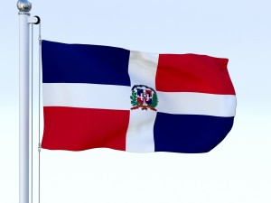 animated dominican republic flag 3D Model