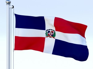 animated dominican republic flag 3D Model