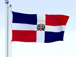 animated dominican republic flag 3D Model
