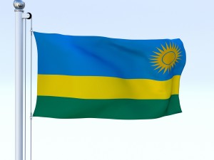 animated rwanda flag Modelo 3D