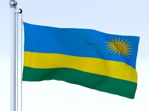 animated rwanda flag Modelo 3D