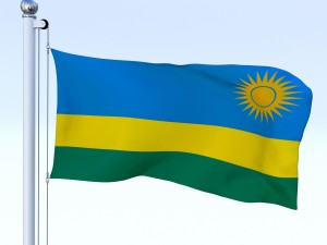 animated rwanda flag Modelo 3D
