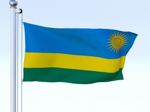 animated rwanda flag Modelo 3D