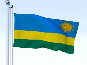 animated rwanda flag Modelo 3D