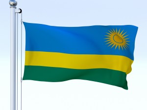 animated rwanda flag Modelo 3D