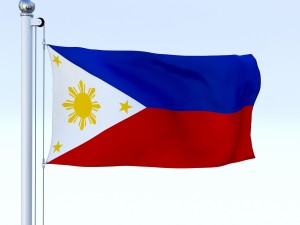 animated philippines flag 3D Model