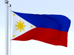 animated philippines flag 3D Model