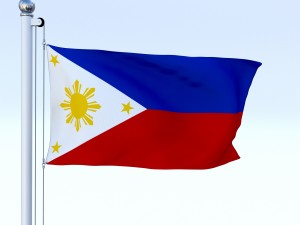 animated philippines flag 3D Model