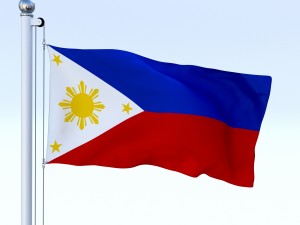 animated philippines flag 3D Model