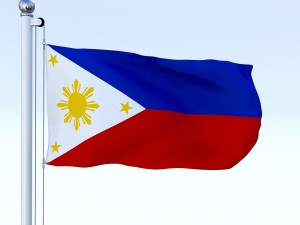 animated philippines flag 3D Model
