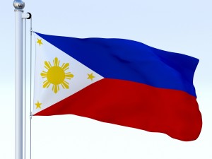 animated philippines flag 3D Model