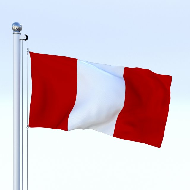 animated peru flag 3Dモデル .c4d .max .obj .3ds .fbx .stl .blend 