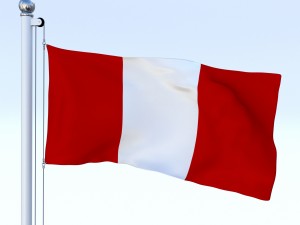 animated peru flag 3Dモデル