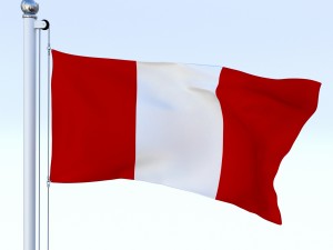 animated peru flag 3Dモデル