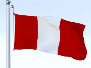 animated peru flag 3Dモデル