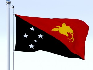 animated papua new guinea flag Model 3D
