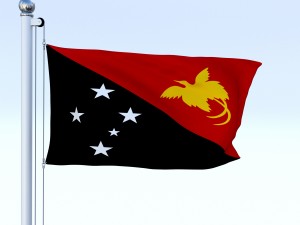 animated papua new guinea flag Model 3D