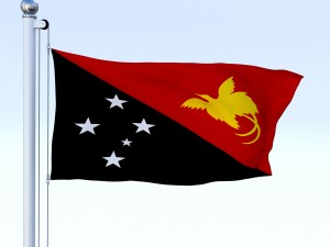 animated papua new guinea flag Model 3D