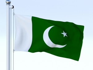 animated pakistan flag 3D Model