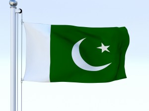 animated pakistan flag Model 3D