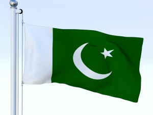 animated pakistan flag Model 3D