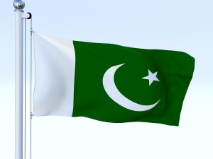 animated pakistan flag Model 3D