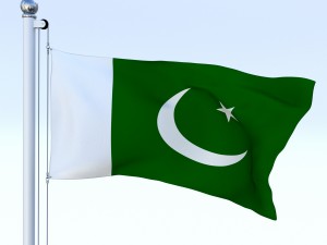 animated pakistan flag Model 3D