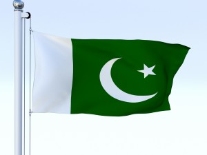 animated pakistan flag Model 3D