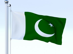 animated pakistan flag Model 3D