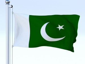 animated pakistan flag Model 3D