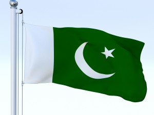 animated pakistan flag Model 3D