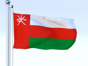 animated oman flag Modelo 3D