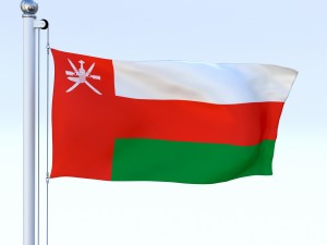animated oman flag Modelo 3D