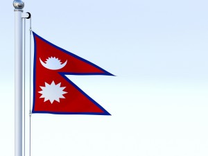 animated nepal flag Model 3D