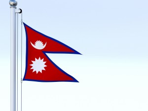 animated nepal flag Model 3D