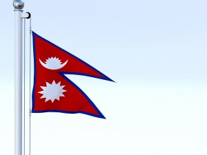 animated nepal flag Model 3D