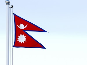 animated nepal flag Model 3D