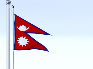 animated nepal flag Model 3D