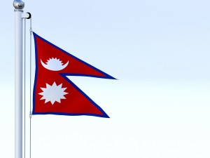animated nepal flag Model 3D