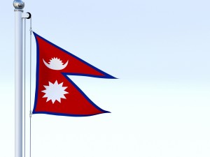 animated nepal flag Model 3D