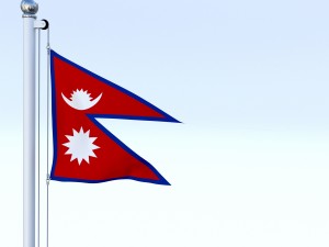 animated nepal flag Model 3D