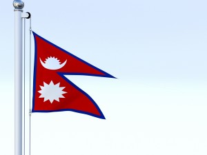 animated nepal flag Model 3D