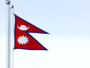 animated nepal flag Model 3D
