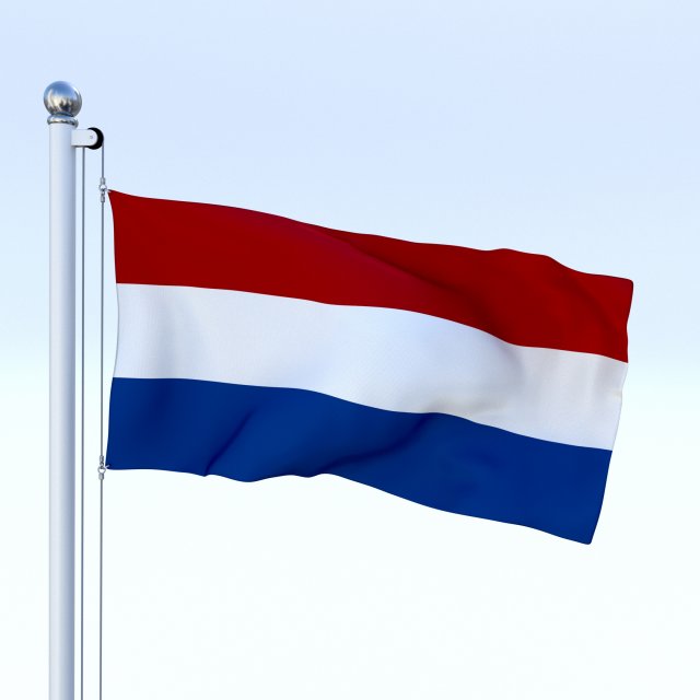 animated nederlands flag 3D 模型 .c4d .max .obj .3ds .fbx .stl .blend 