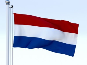 animated nederlands flag Modelo 3D