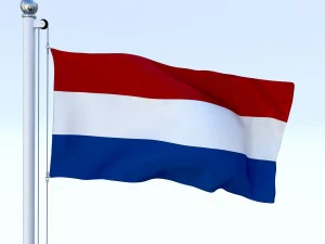 animated nederlands flag 3D Model