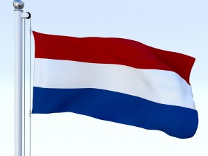animated nederlands flag 3D 模型